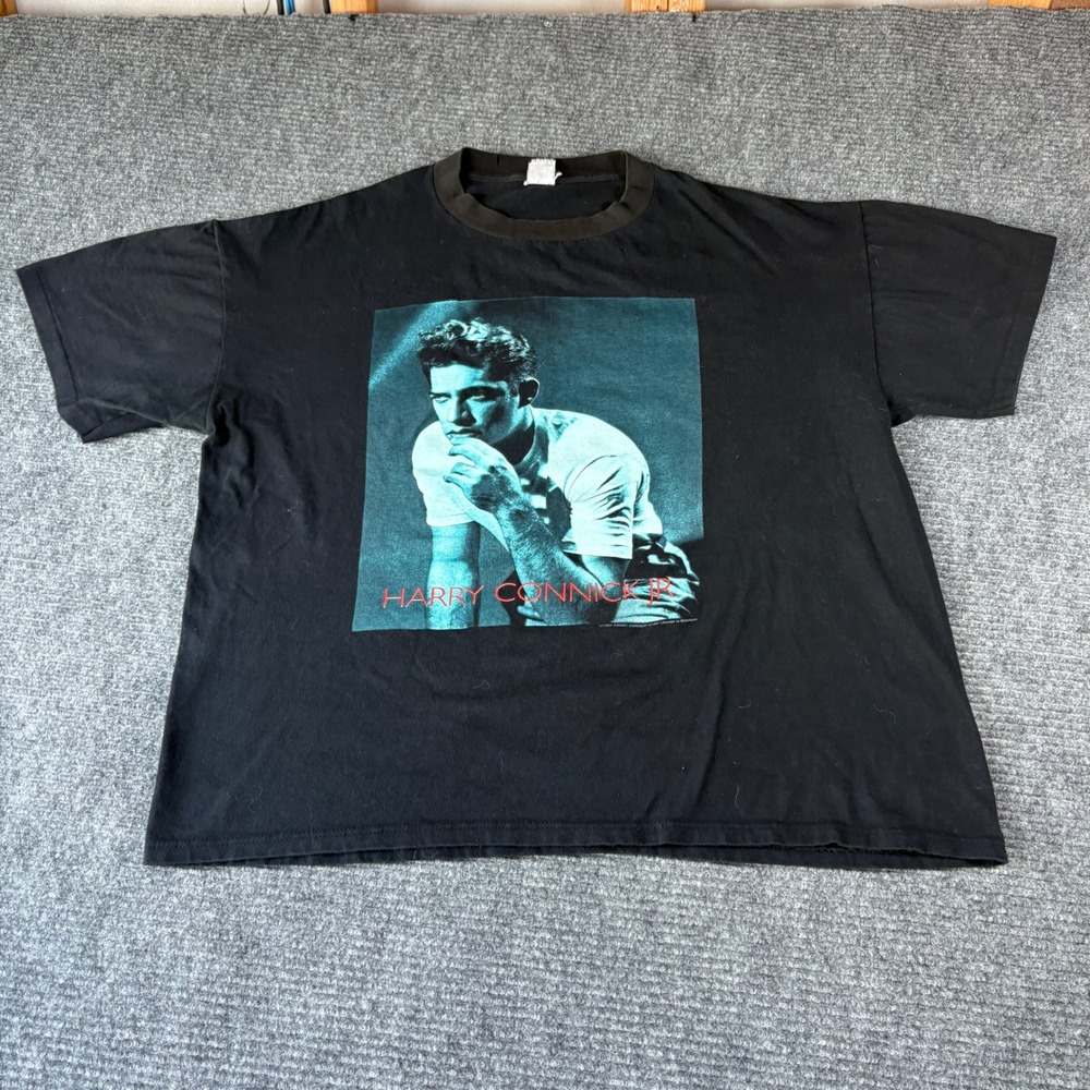 Vintage 1992 Harry Connick Jr Blue Light Red Light Tour Shirt Brockum XL Black